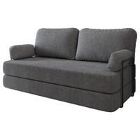 BETTSOFA NIKSI aus Schaumstoff Bucle-Stoff Grau Schlaffunktion - Grau, Textil (170/86/80cm) - MASSENO
