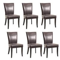 ESSZIMMERSTUHL Braun 6er-Set - Braun, Textil (50/93/62cm) - MCW