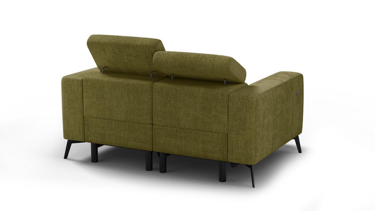 RELAXSOFA MORELLO 2-Sitzer, olive, 2 x Relax Zero Gravity - Olivgrün, Holz/Textil (164/82/103cm) - Wozimo