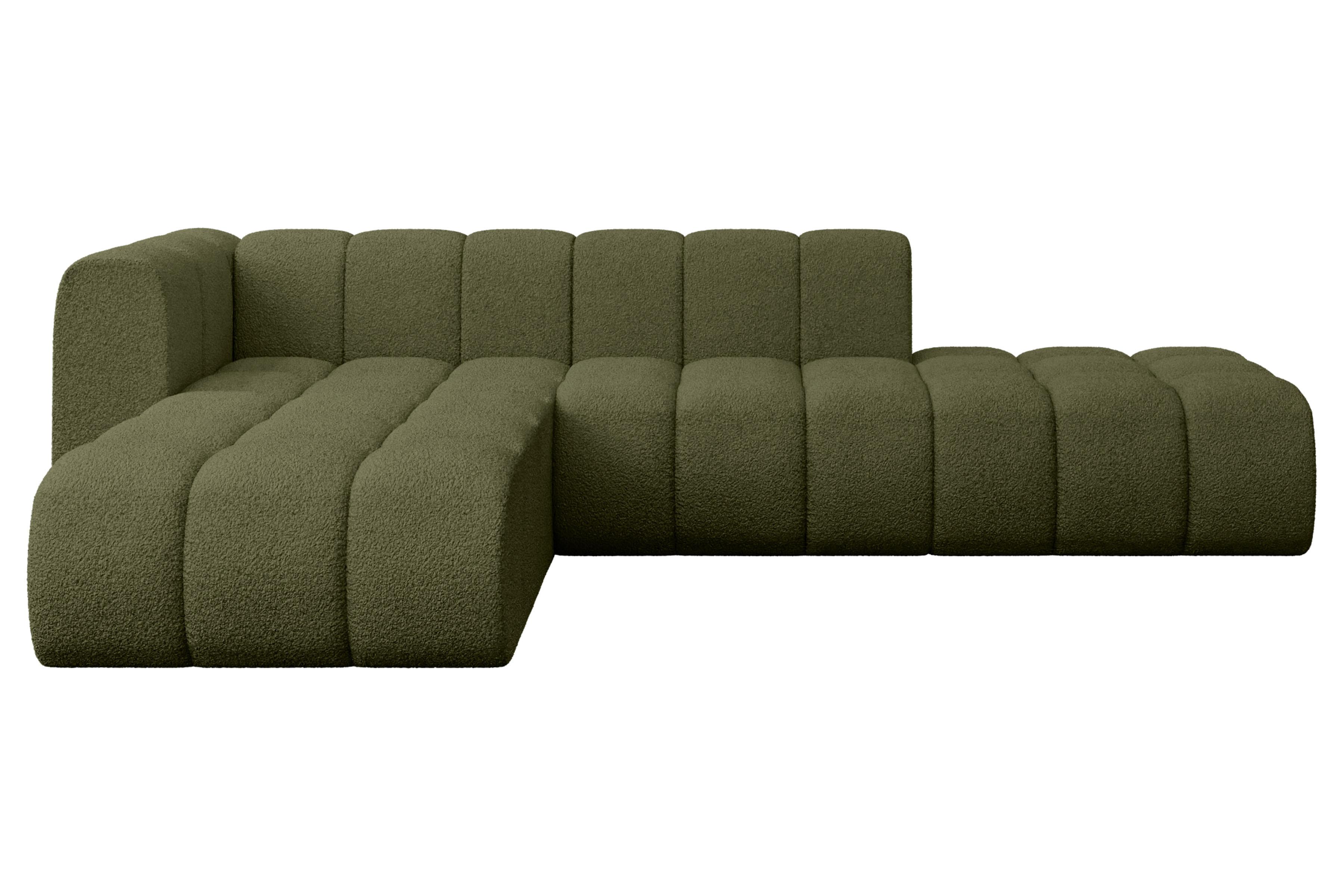 ECKSOFA modulares Sofa Zuvon-L1 - 296x177x70 cm Grün - Grün, Holzwerkstoff/Textil (296/177cm) - ALTDECOR