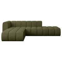 ECKSOFA modulares Sofa Zuvon-L1 - 296x177x70 cm Grün - Grün, Holzwerkstoff/Textil (296/177cm) - ALTDECOR