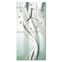 WANDUHR aus Glas 30x60 cm - Muster - Grau, Glas (30/60/0.4cm) - TULUP
