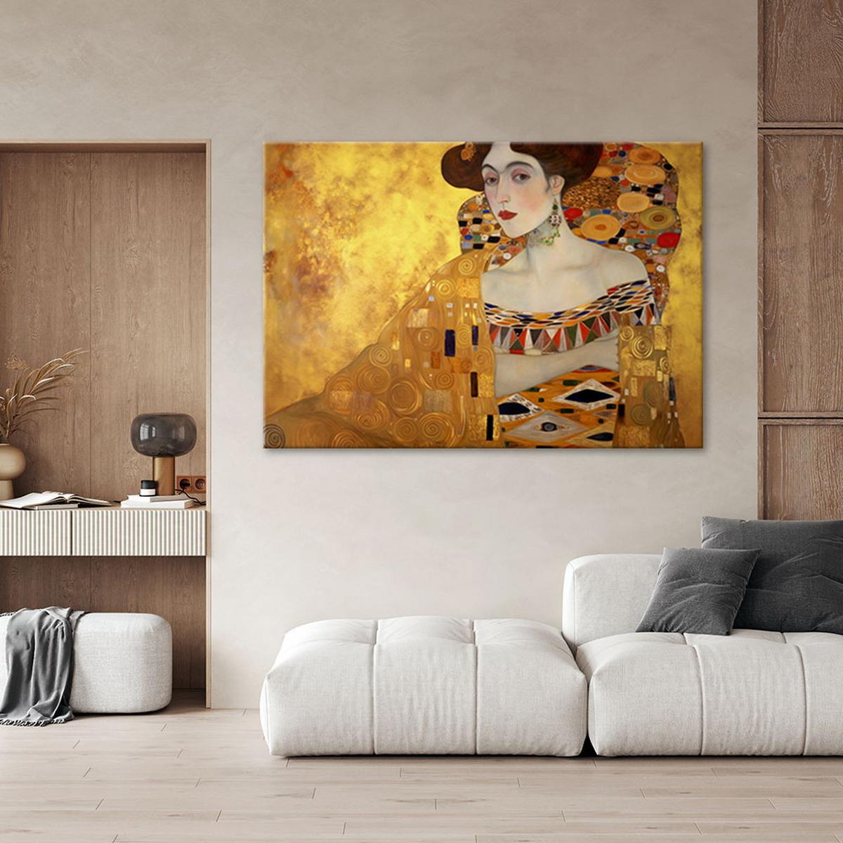 KUNSTDRUCK Gold 100/70 cm - Goldfarben, Textil (100/70cm) - KUNSTLOFT