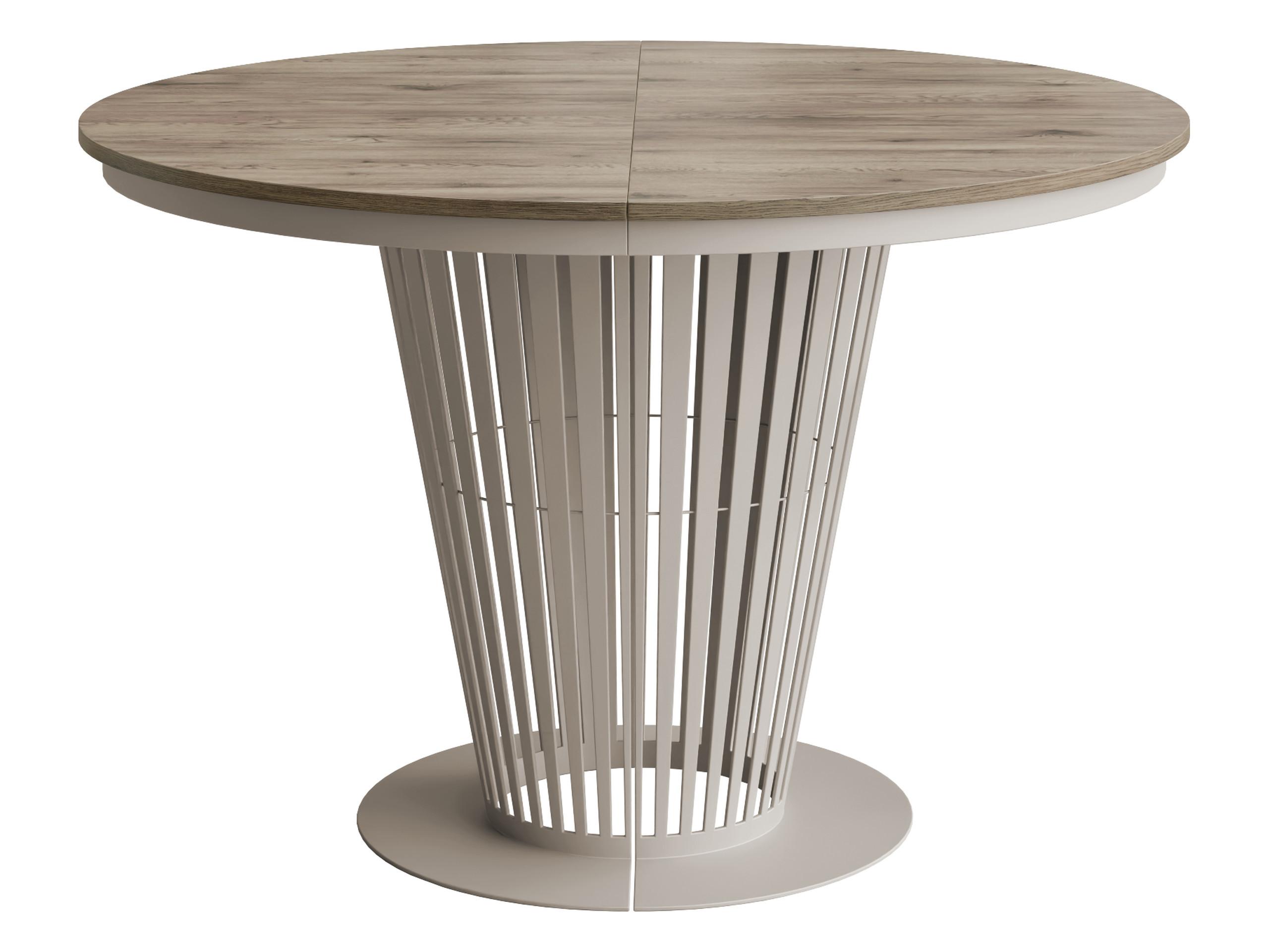 ESSTISCH Elantra Cashmere 120 - Kaschmir/Eichefarben, Holzwerkstoff/Metall (120/120/76cm) - MIRJAN24
