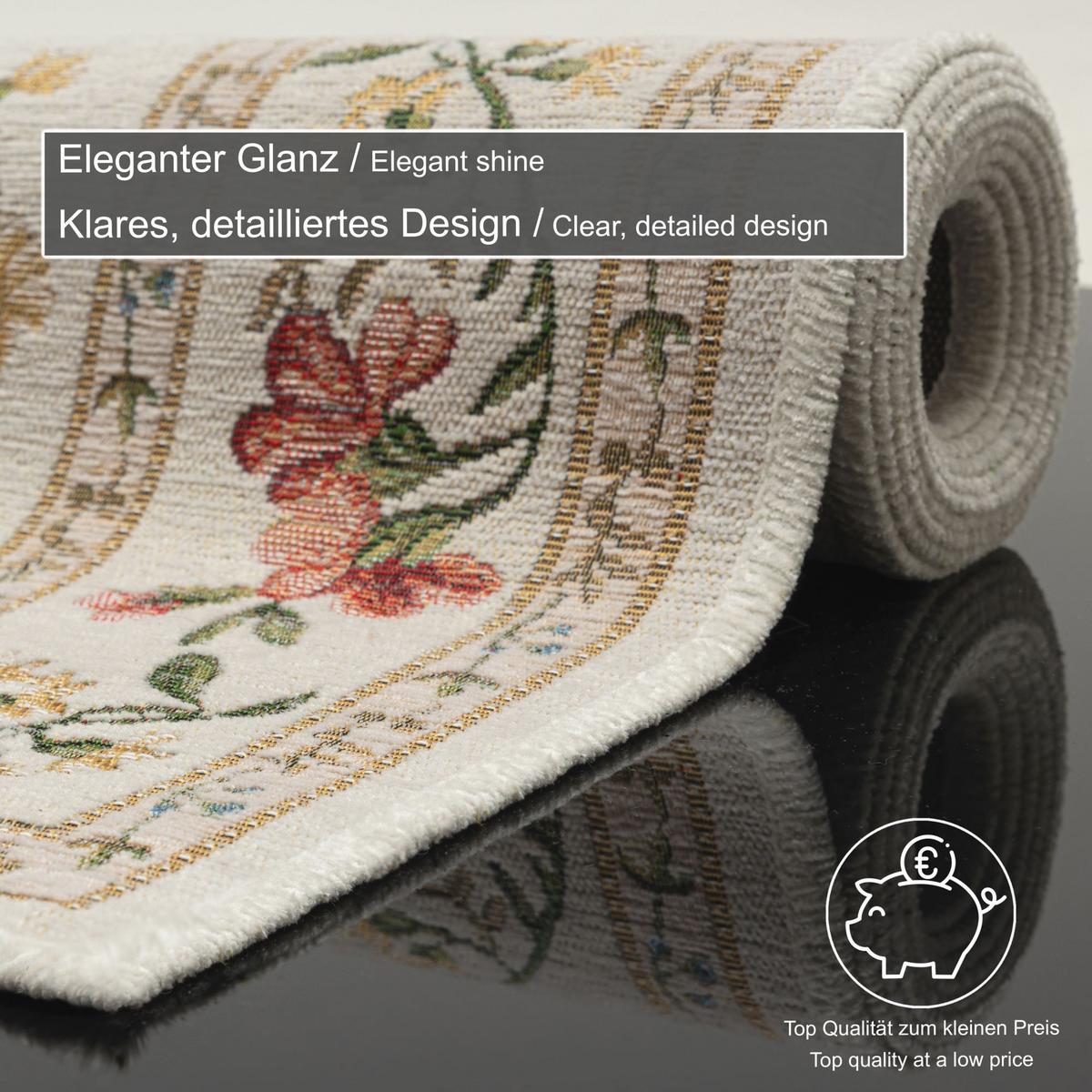 FLACHWEBTEPPICH Flomi 120x170 cm - Creme, Textil (120/170cm) - THEKO