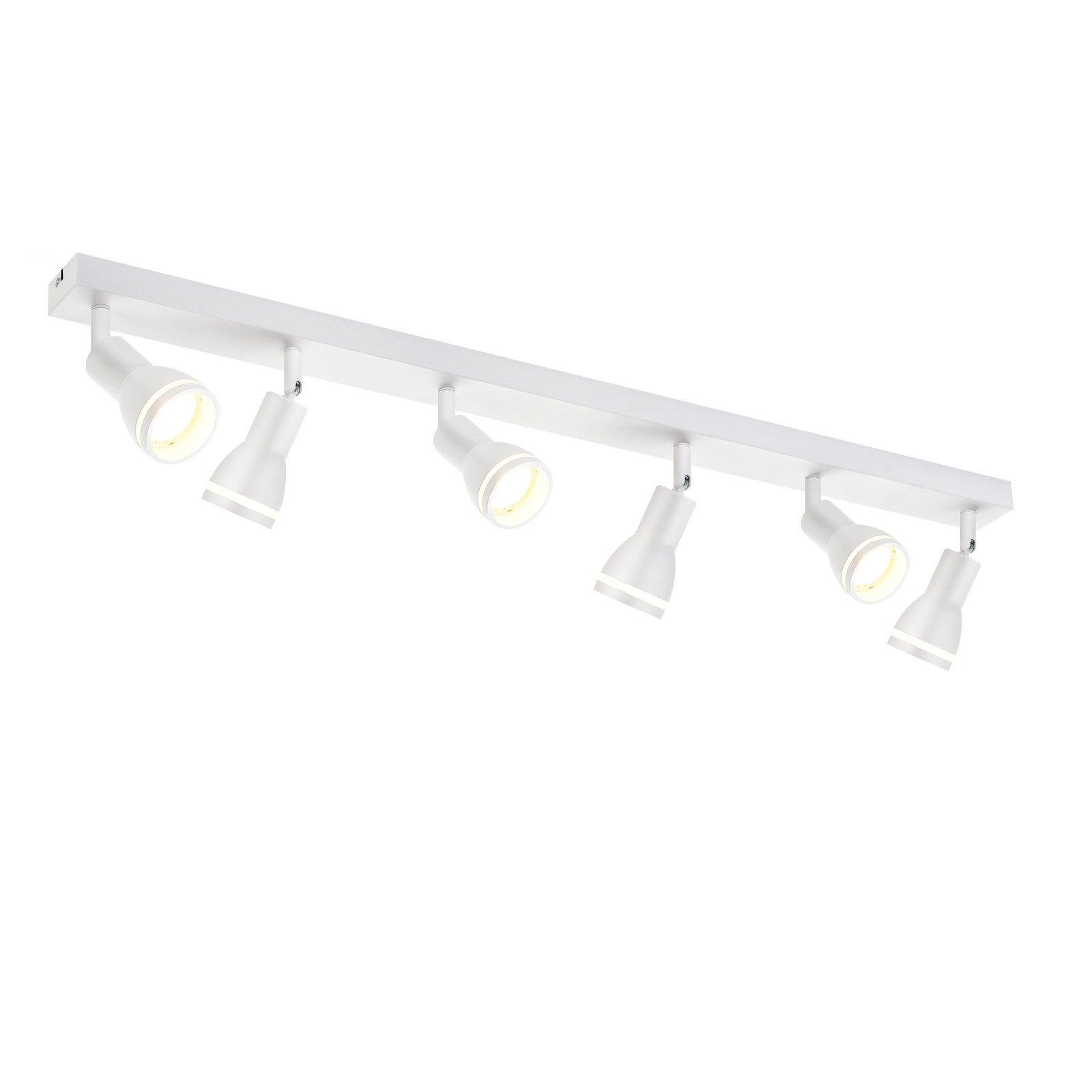 STRAHLER Ekstase 6-flammig 83/5.5/15.7 cm - Weiß, Metall (83/5.5/15.7cm) - ZMH