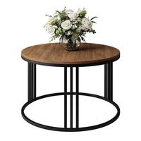 COUCHTISCH LORI LOFT - Dunkelbraun/Schwarz, Holzwerkstoff (70/70/48cm) - Lookway