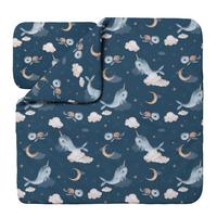 BABY Bambus-Bettwäsche Wale - Dunkelblau, Textil (75/75cm) - waldin