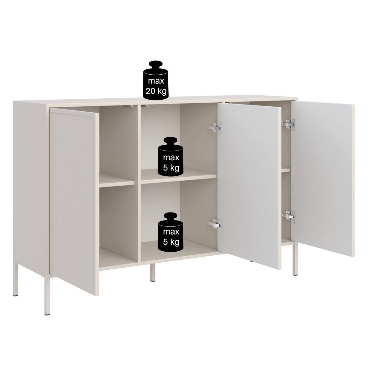 SIDEBOARD Velveto Kaschmir 150 cm - Kaschmir, Holzwerkstoff/Metall (150/86/40cm) - Selsey