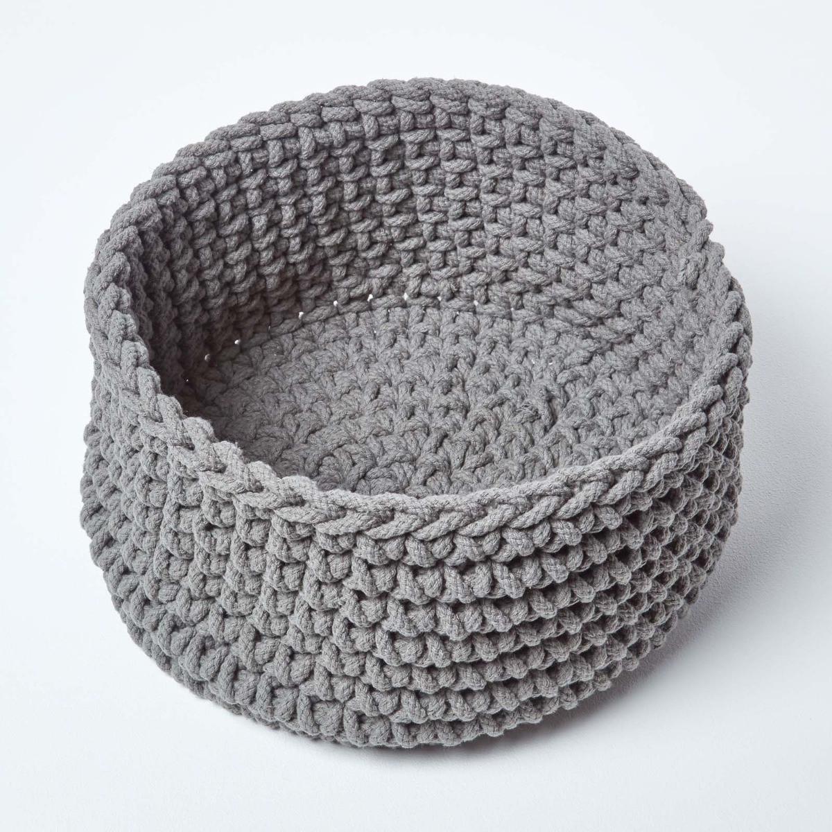 AUFBEWAHRUNGSKORB Baumwolle 37/21 cm - Grau, Textil (37/37/21cm) - Homescapes