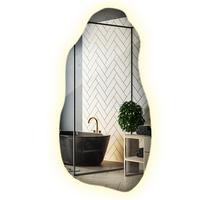 LED-SPIEGEL 45x90 cm Asymmetrisch Neutralweiß 4000K - Hellblau, Glas (45/90/0.4cm) - Wallfluent