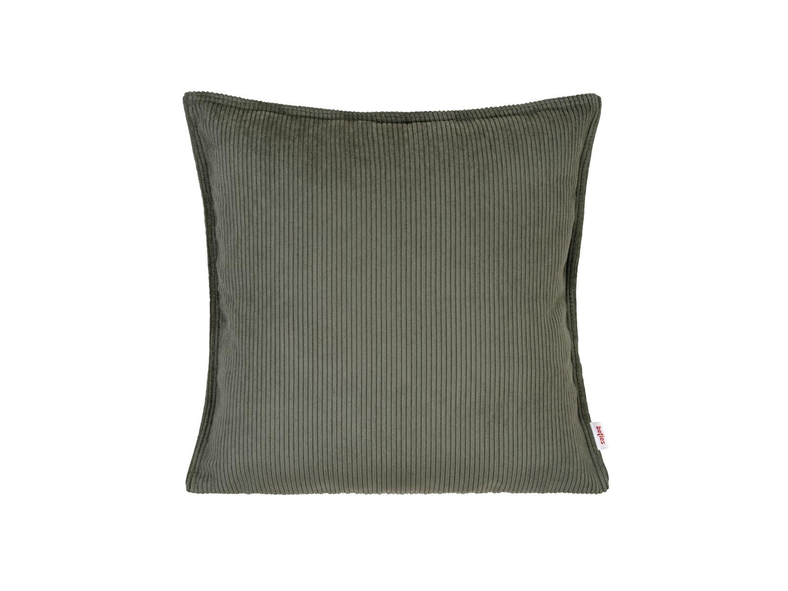KISSENHÜLLE HYggelig No.1 stein-grau Cord-Samt 40/40 cm - Grau, Textil (40/40cm) - beties Heimtextil