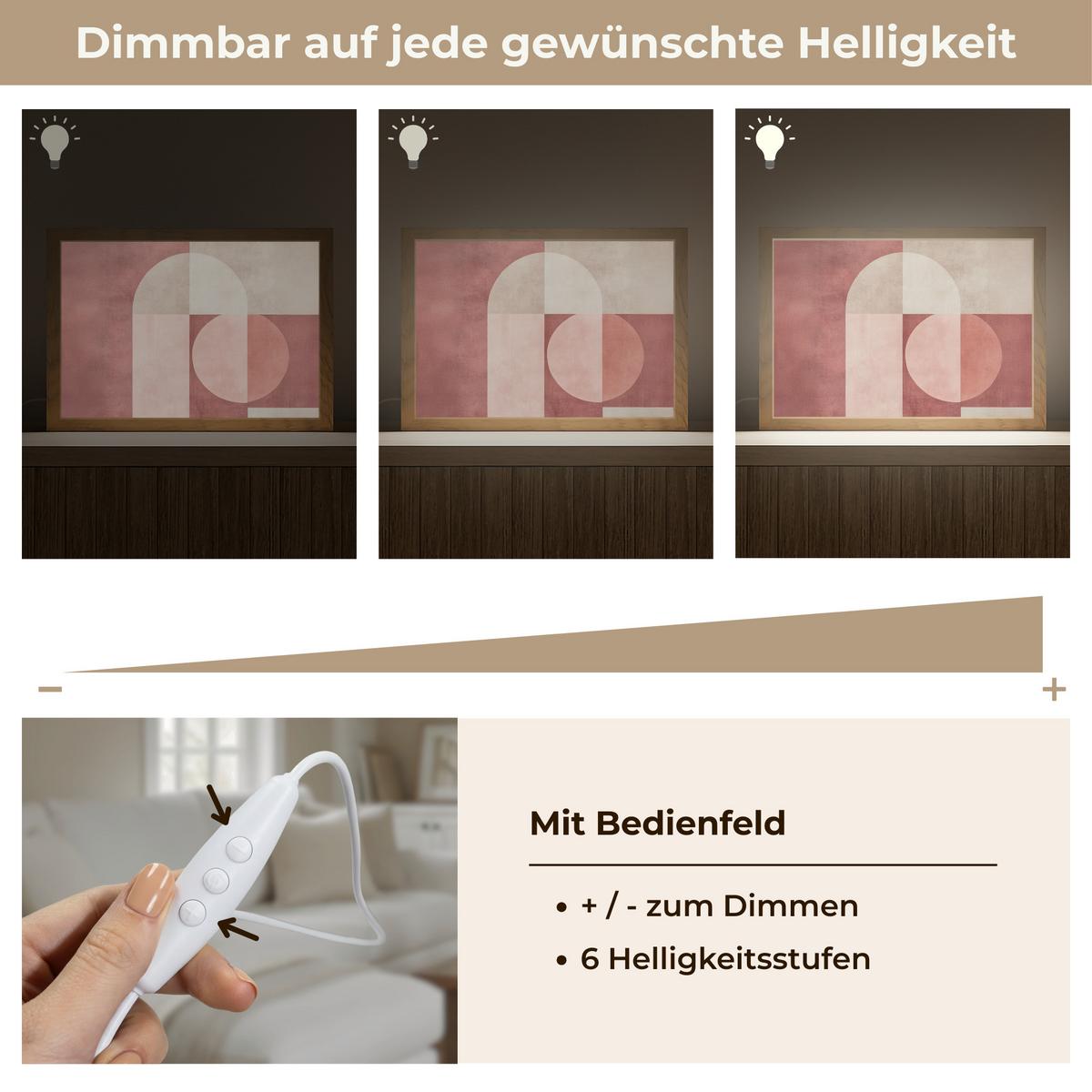 WANDLEUCHTE Figuren - Abstrakt - Rosa 30x20 cm - Altrosa, Holzwerkstoff (30/20/8cm) - OnlyWow