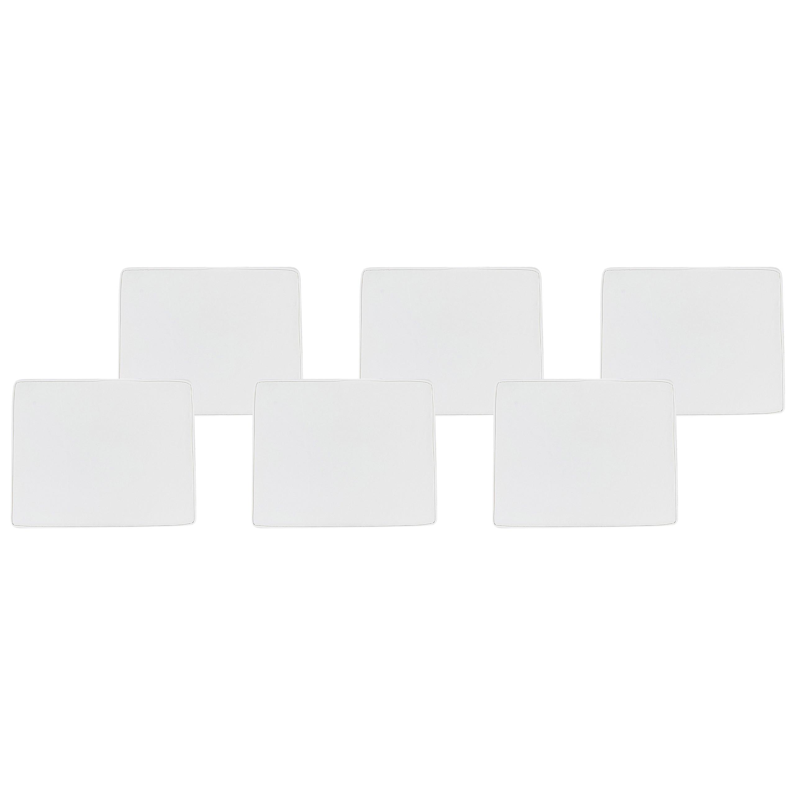 GARTENSTUHLKISSEN 6er-Set Cremeweiß 39/31 cm Tolve - Weiß, Textil (39/5/31cm) - Beliani