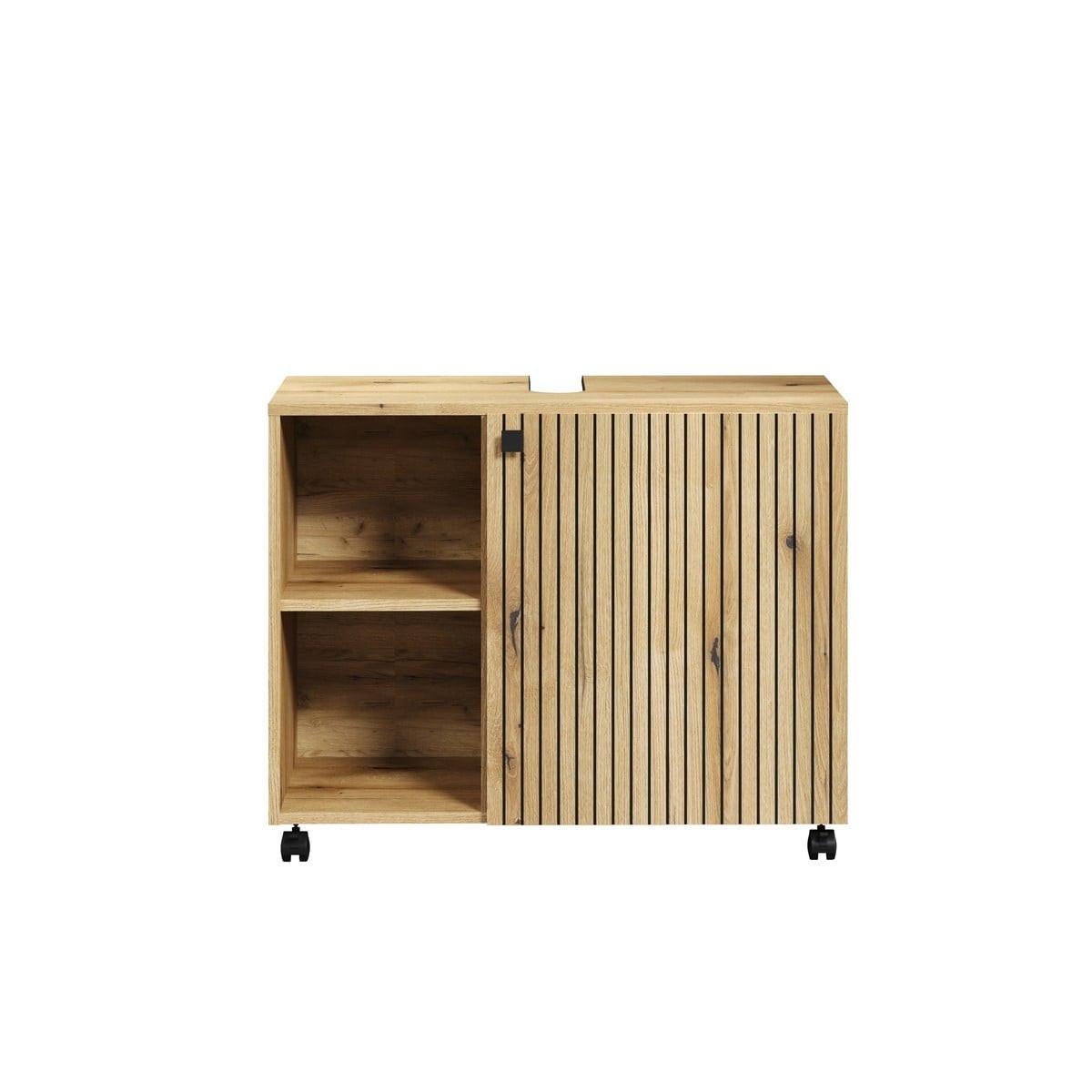 WASCHBECKENUNTERSCHRANK PureBliss Eiche Dekor - Eichefarben, Holzwerkstoff (80/64/42cm) - Trendteam