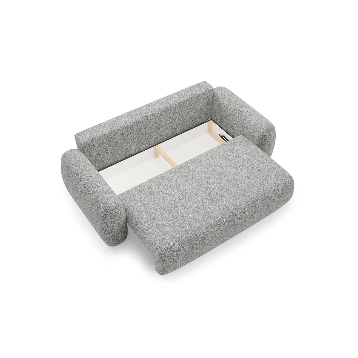 SOFA Carmela 3 Sitzplätze Grau - Grau, Holz (266/95/121cm) - Petits-meubles