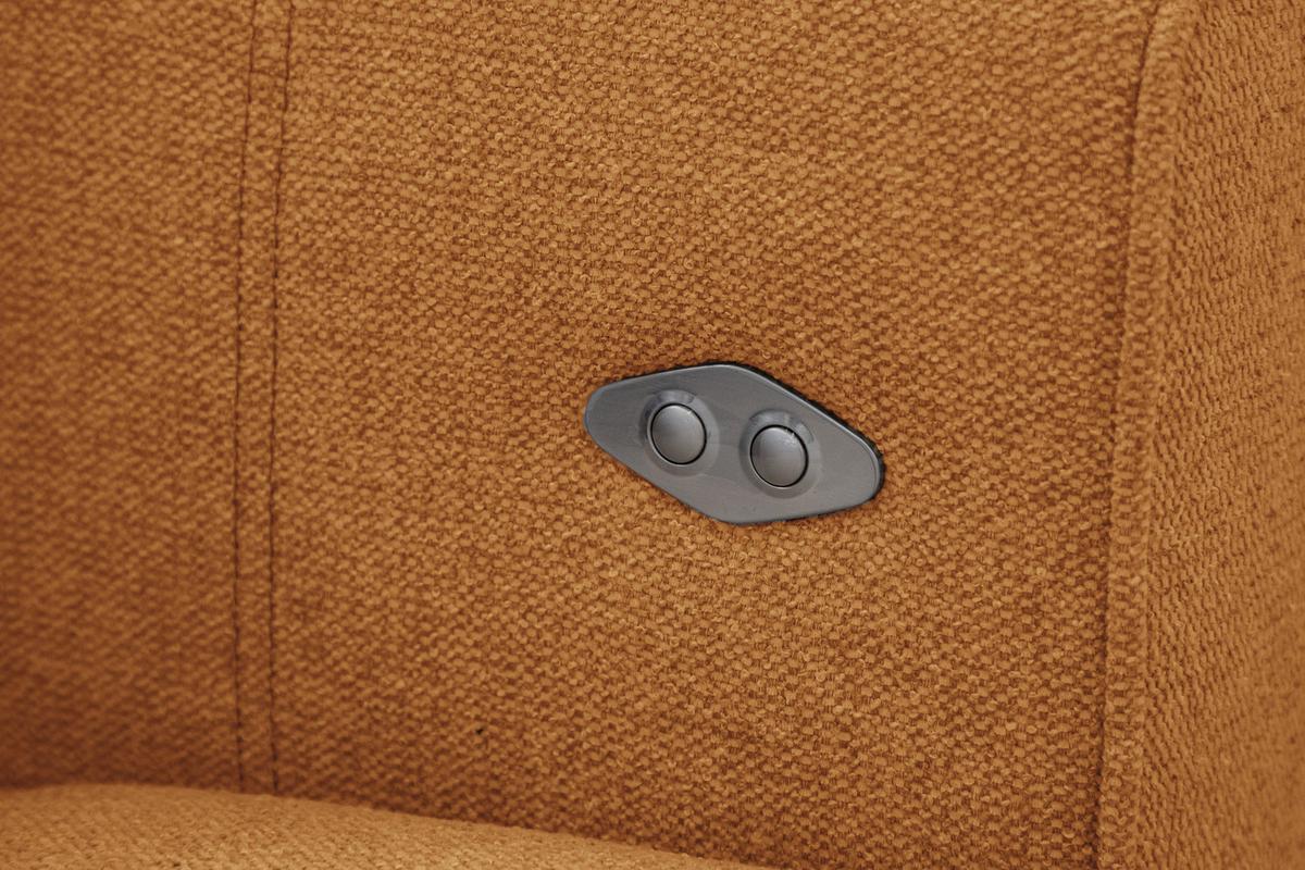 SOFA QUARTZ 3-Sitzer mit Ausziehsitz, orange - Orange, Holzwerkstoff/Textil (202/80/102cm) - Wozimo