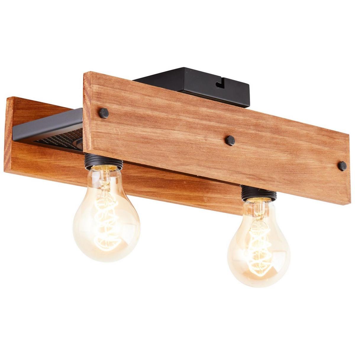 DECKENLEUCHTE Calandra 99449/76 - Schwarz, Holz (13.5/38/11.7cm) - Brilliant