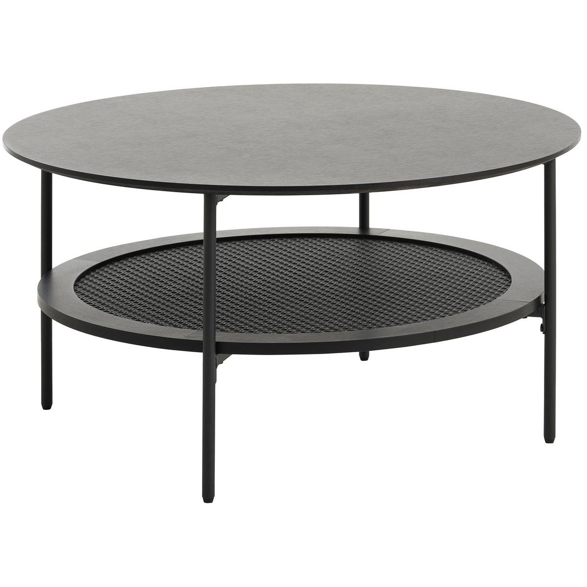 COUCHTISCH Mogest 80 cm - Dunkelbraun, Holzwerkstoff/Metall (80/80/40cm) - Selsey