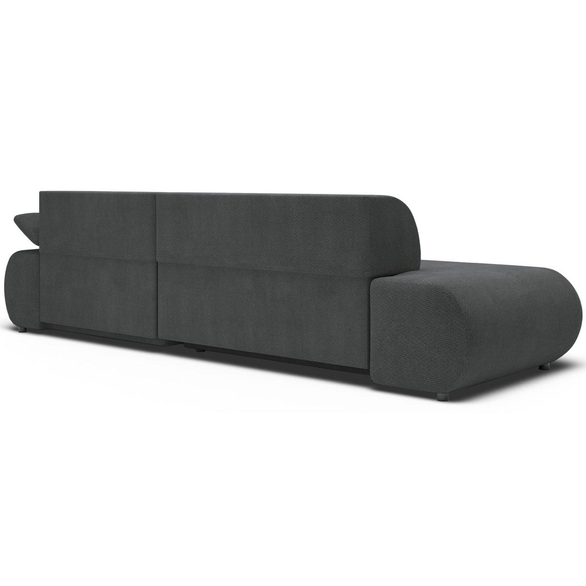 ECKSOFA Armone Graphit Chenille - Schwarz, Kunststoff/Textil (173.5/286cm) - Selsey