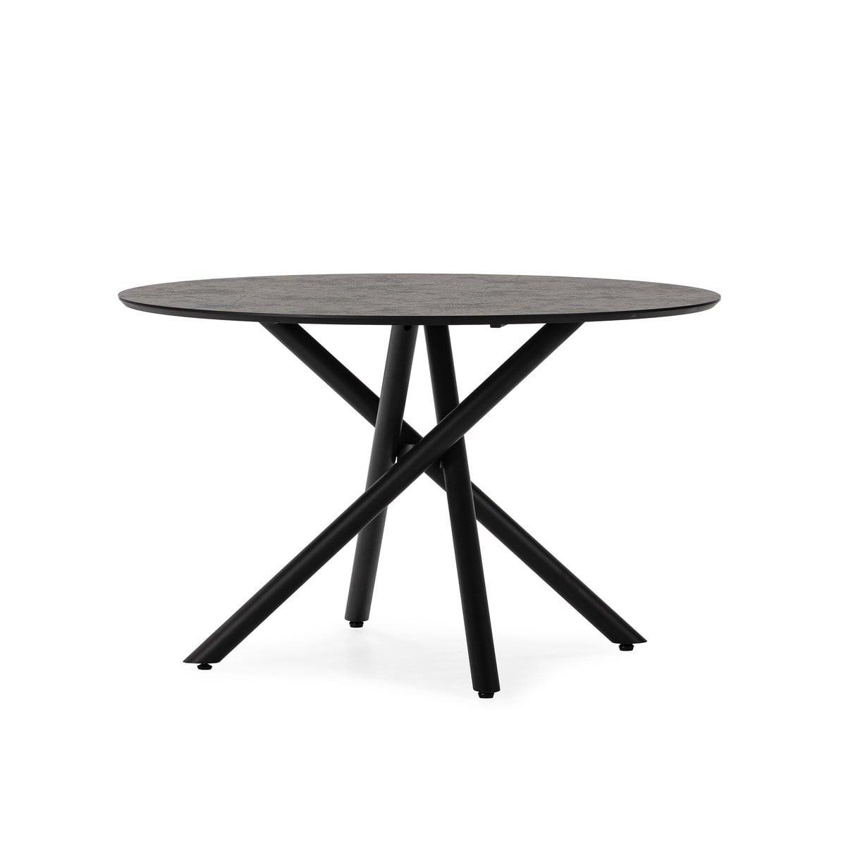 ESSTISCH mit Metallbeinen 120/76/120 cm - Eichefarben, Holzwerkstoff (126/120/76cm) - Calicosy