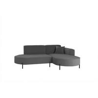 ECKSOFA Valencia Xs - Dunkelgrau, Holzwerkstoff/Textil (236/165cm) - Fun Möbel