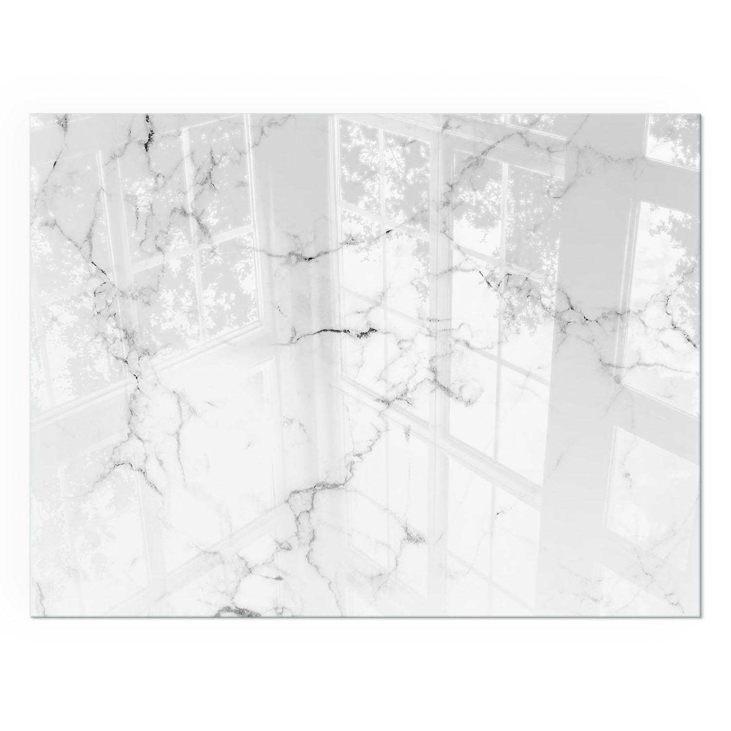 GLASPLATTE für Kamin 80x60 cm - Weiß, Glas (80/60/0.4cm) - TULUP