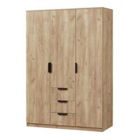 KLEIDERSCHRANK Eiselfing - Eichefarben, Holzwerkstoff (120/176/52cm) - [en.casa]