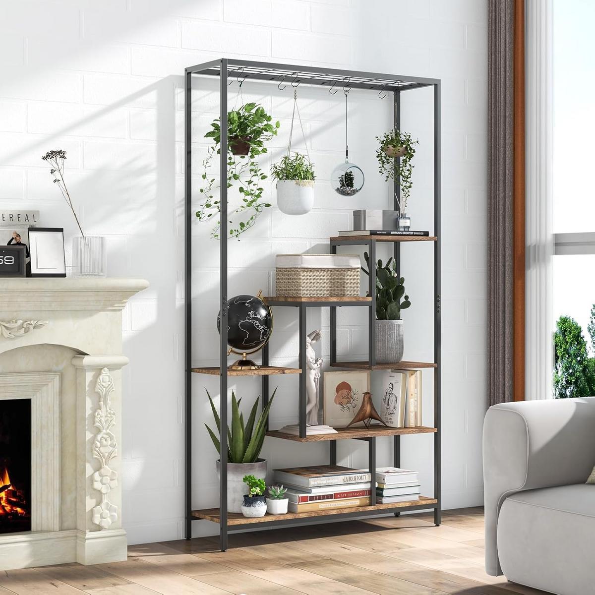 PFLANZENSTANDER Schwarz - Schwarz, Metall (100/180/30cm) - COSTWAY