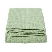 BIO-WOHNDECKE Waffelpiqué 230/280 cm - Grün, Textil (280/230cm) - Homescapes