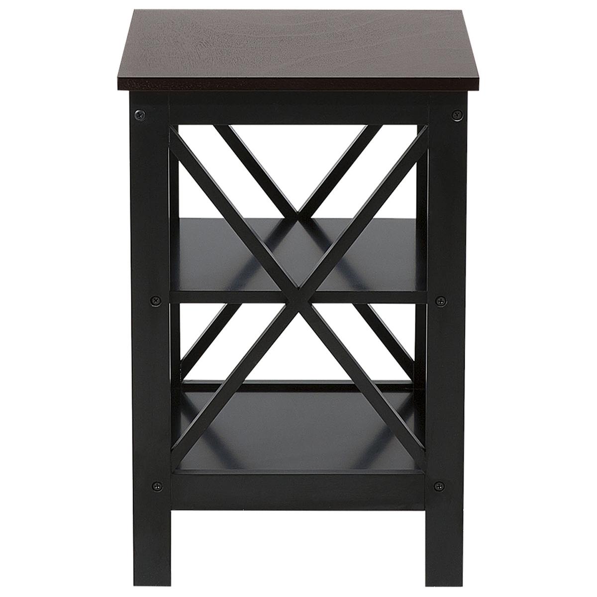 BEISTELLTISCH schwarz quadratisch 40/40 cm Foster - Schwarz, Holzwerkstoff (40/40/60cm) - Beliani