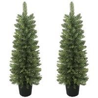 WEIHNACHTSBÄUME 2er Set PE Grün - Grün, Kunststoff (120cm) - HOMCOM