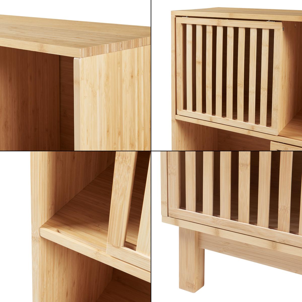 BÜCHERREGAL Ypäjä - Naturfarben, Holz (76/126/32.5cm) - [en.casa]