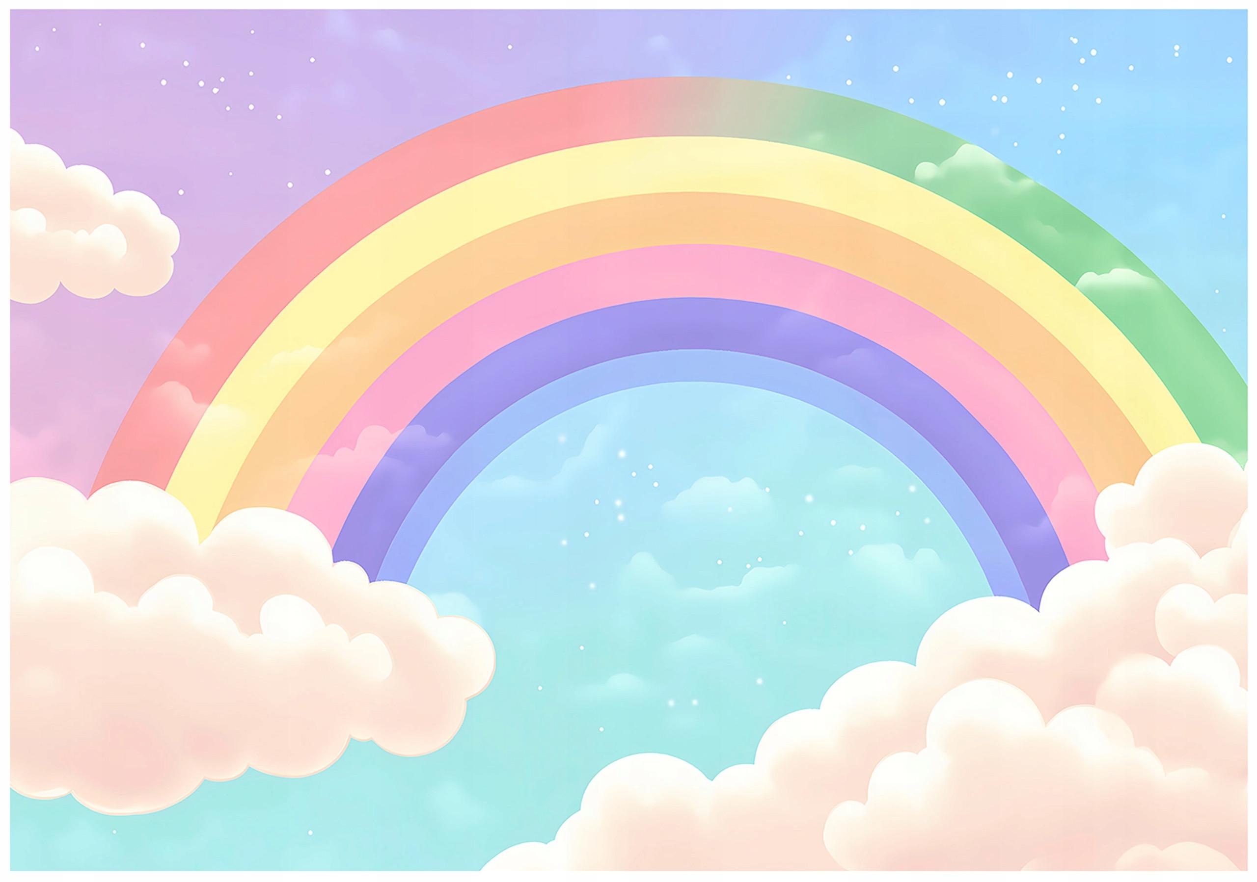FOTOTAPETE Kinderzimmer Mädchen Regenbogen Kindertapete 400x280 - Multicolor, Papier (400/280cm) - Wallarena