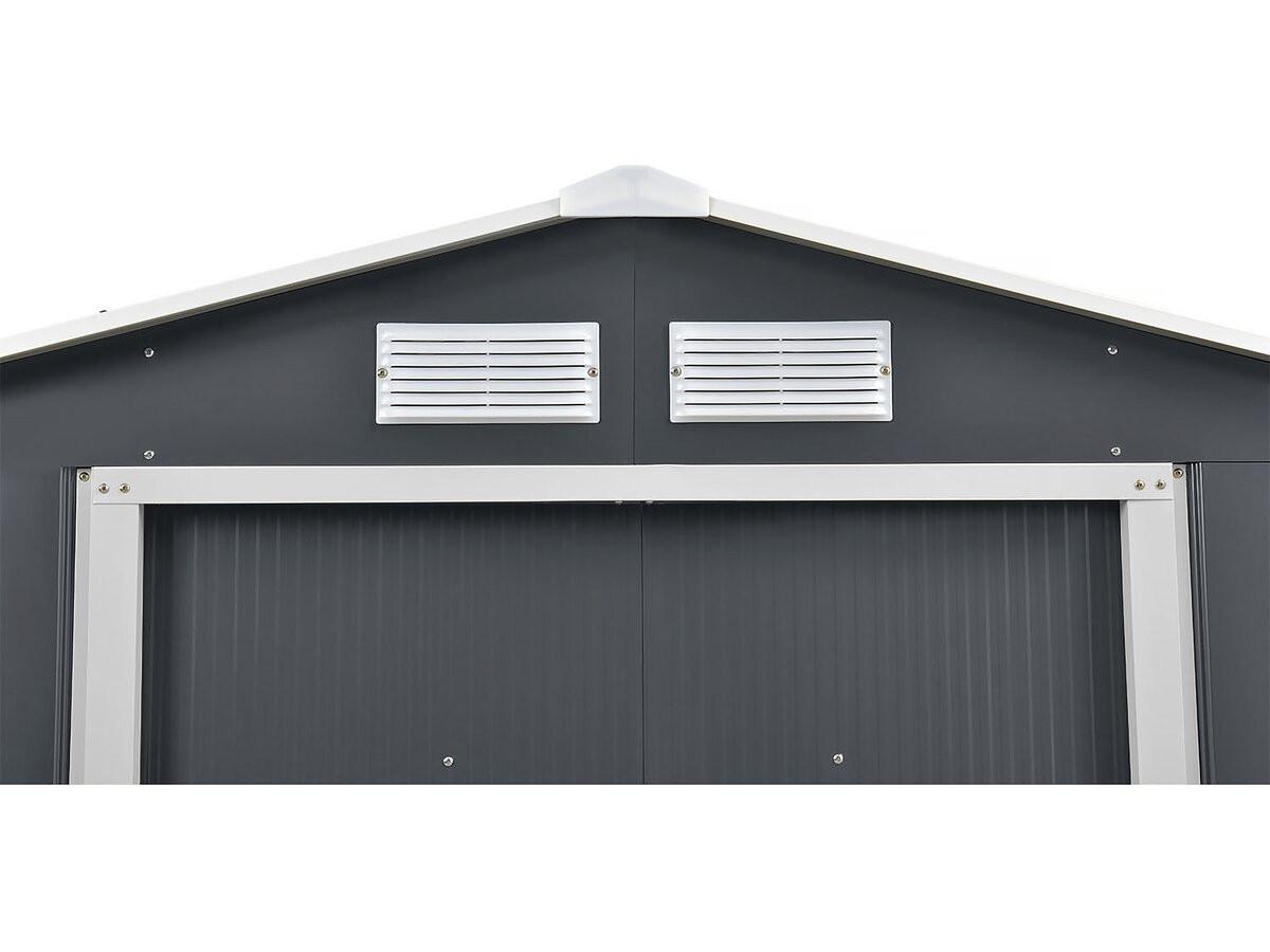 METALL-GARTENHAUS vegas Grau - Grau, Metall (181/267/181cm) - Habitat Garten