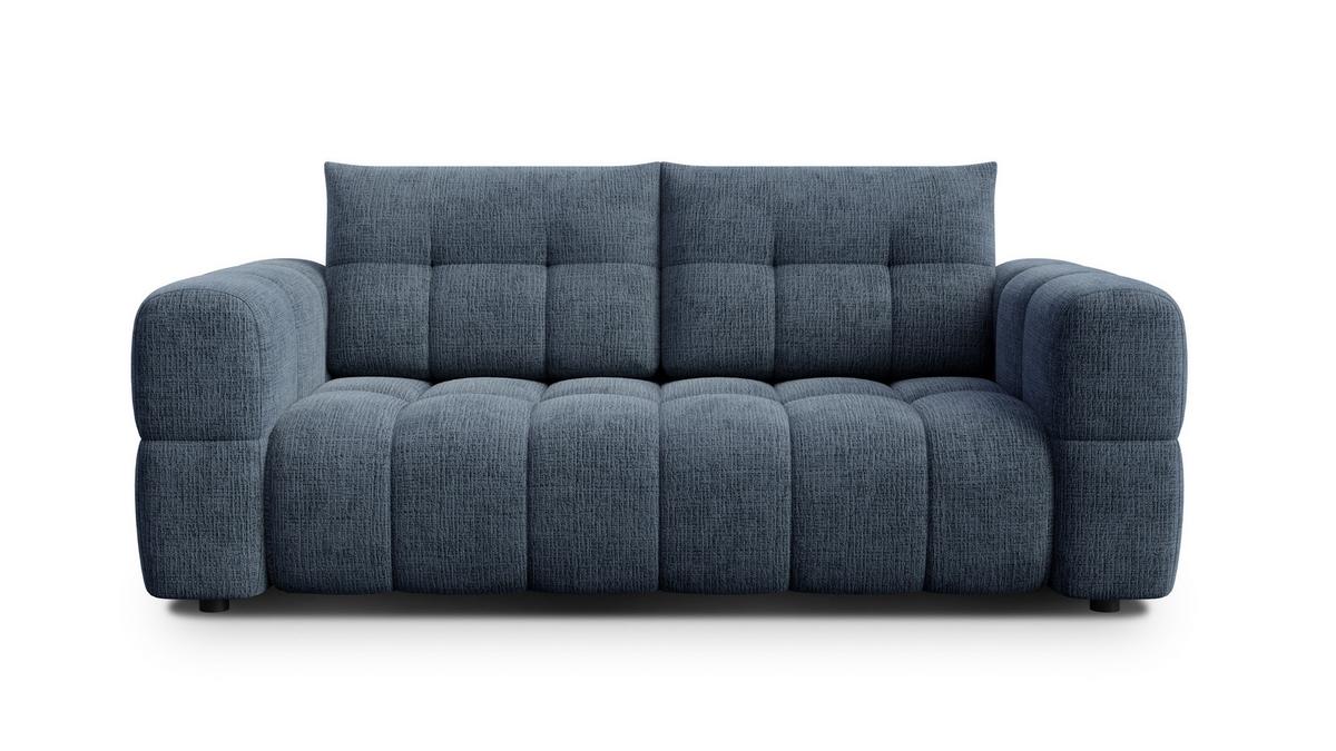 SOFA CLOUDI 2,5-Sitzer, marineblau - Blau/Schwarz, Holz/Textil (211/89/104cm) - Wozimo