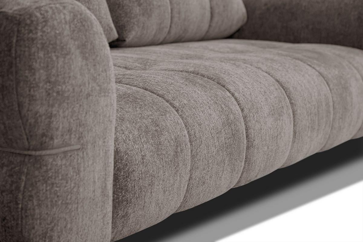 SOFA SALVINI 2,5-Sitzer, dunkelbeige - Beige, Holz/Textil (206/88/99cm) - Wozimo