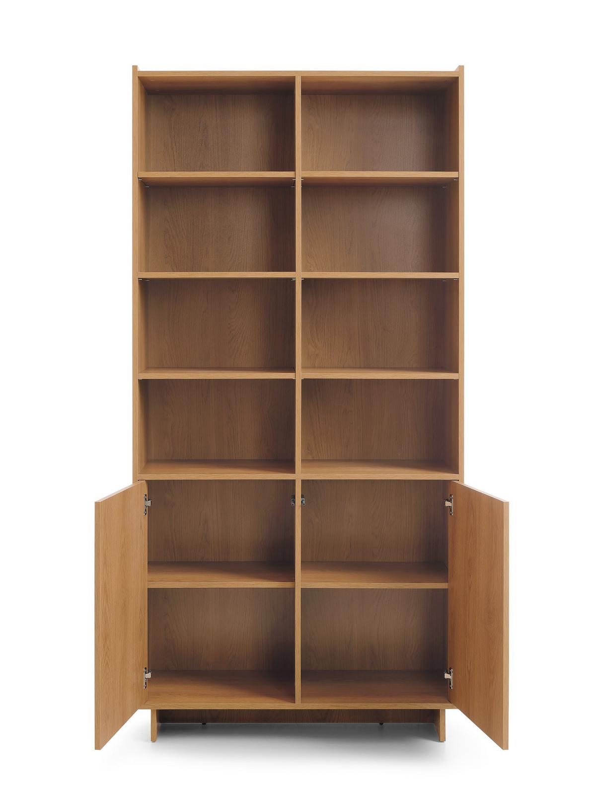BÜCHERREGAL ZENITH 98/201/39 cm Wohnzimmerregal Hochschrank Regal Braun - Braun, Holzwerkstoff (98/201/39cm) - MASSENO