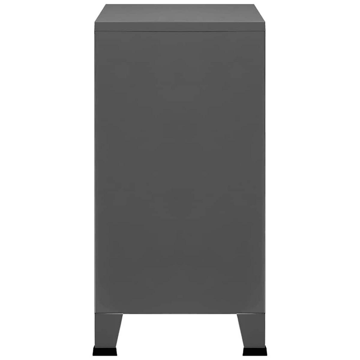 KOMMODE Kelley 75/40/80 cm - Anthrazit, Metall (75/80/40cm) - Nettlife