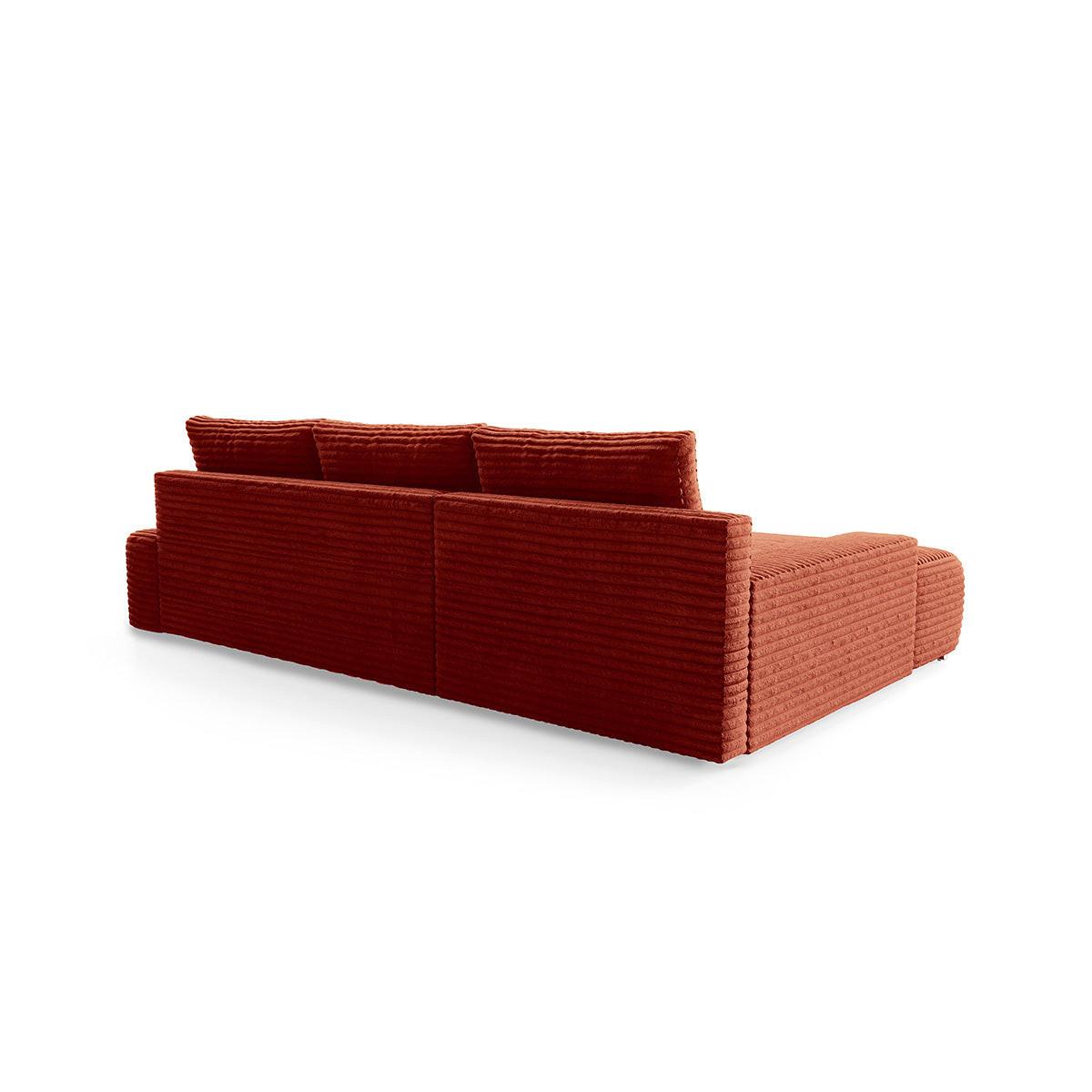 ECKSOFA Ivana 3 Sitzplätze Terracotta - Orange, Holz (265/172cm) - Petits-meubles