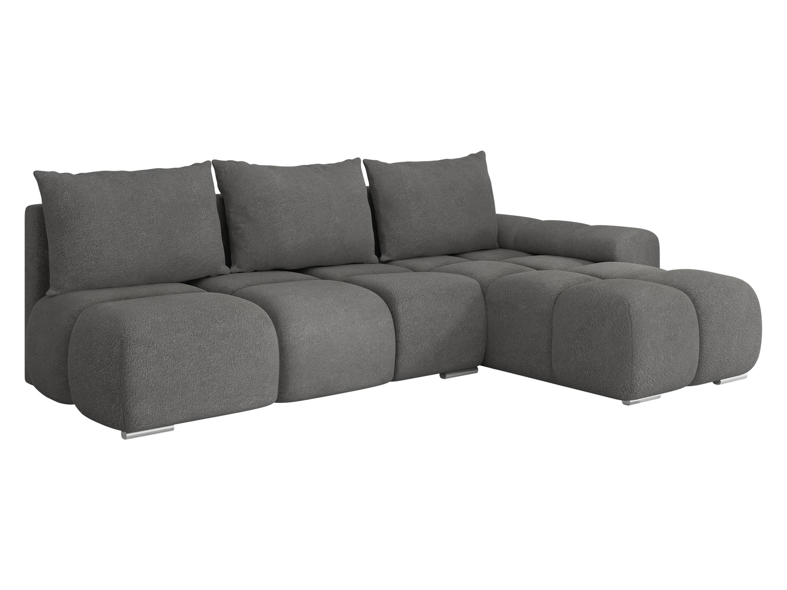 ECKSOFA Bestii, Seite: Rechts - Greige/Schwarz, Holz/Kunststoff (270/183cm) - MIRJAN24