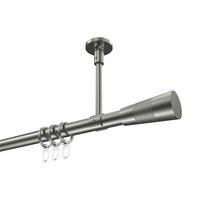 GARDINENSTANGE Sonette Tanara 480 cm (geteilt in 3 x 160 cm), 1-läufig, 20 mm Ø Edelstahl-Optik - Edelstahlfarben/Silberfarben, Metall (480cm) - INTERDECO