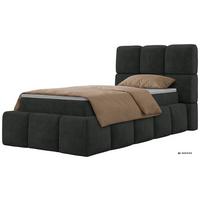 BOXBETT NIRA 90/200 - Dunkelgrau Stukture - Topper T25 - H3 - Dunkelgrau/Schwarz, Kunststoff/Textil (200/90cm) - MKS