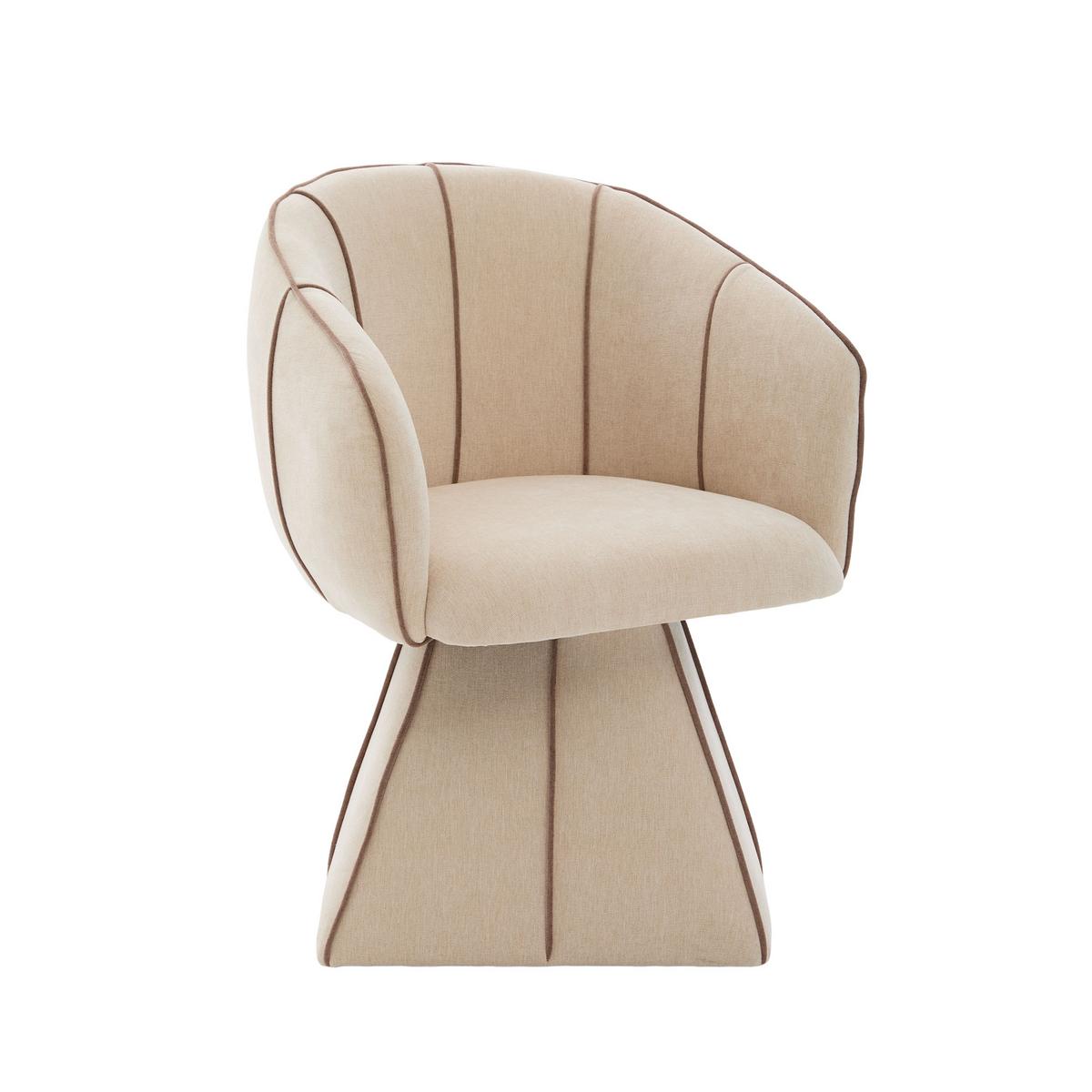 DREHSTUHL 360° Chenille Ergonomischer Sessel Wohnzimmer & Schlafzimmer - Sahara, Textil (56/74.5/54cm) - Urban Meuble