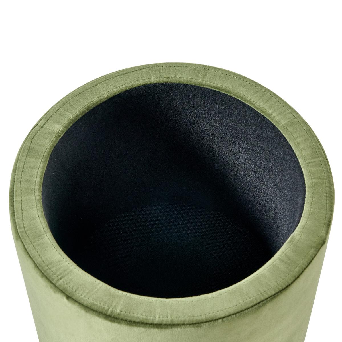 POUF Dunkelgrün Wenona - Dunkelgrün/Schwarz, Textil (37/40/37cm) - Beliani