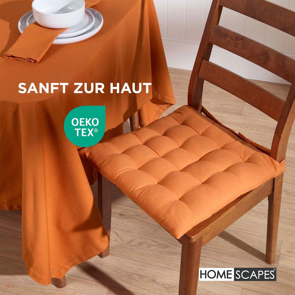 STUHLKISSEN terracotta 40/40/6,5 cm - Terracotta, Textil (40/40/6.5cm) - Homescapes