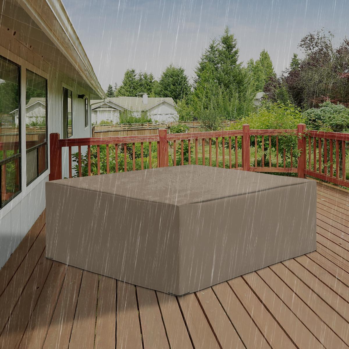 GARTENMÖBEL Abdeckung Oxfordstoff Beige - Beige, Textil (205/90/275cm) - Outsunny