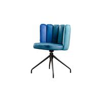 ESSZIMMERSTUHL JADA Blau Velvet Drehbar (360°) (1er-Set) - Blau, Kunststoff/Textil (58/79/55cm) - KAWOLA