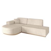 ECKSOFA Ottomane Links ARRIO-L1 - 243x171x83 cm Beige - Beige, Holzwerkstoff/Textil (243/171cm) - ALTDECOR