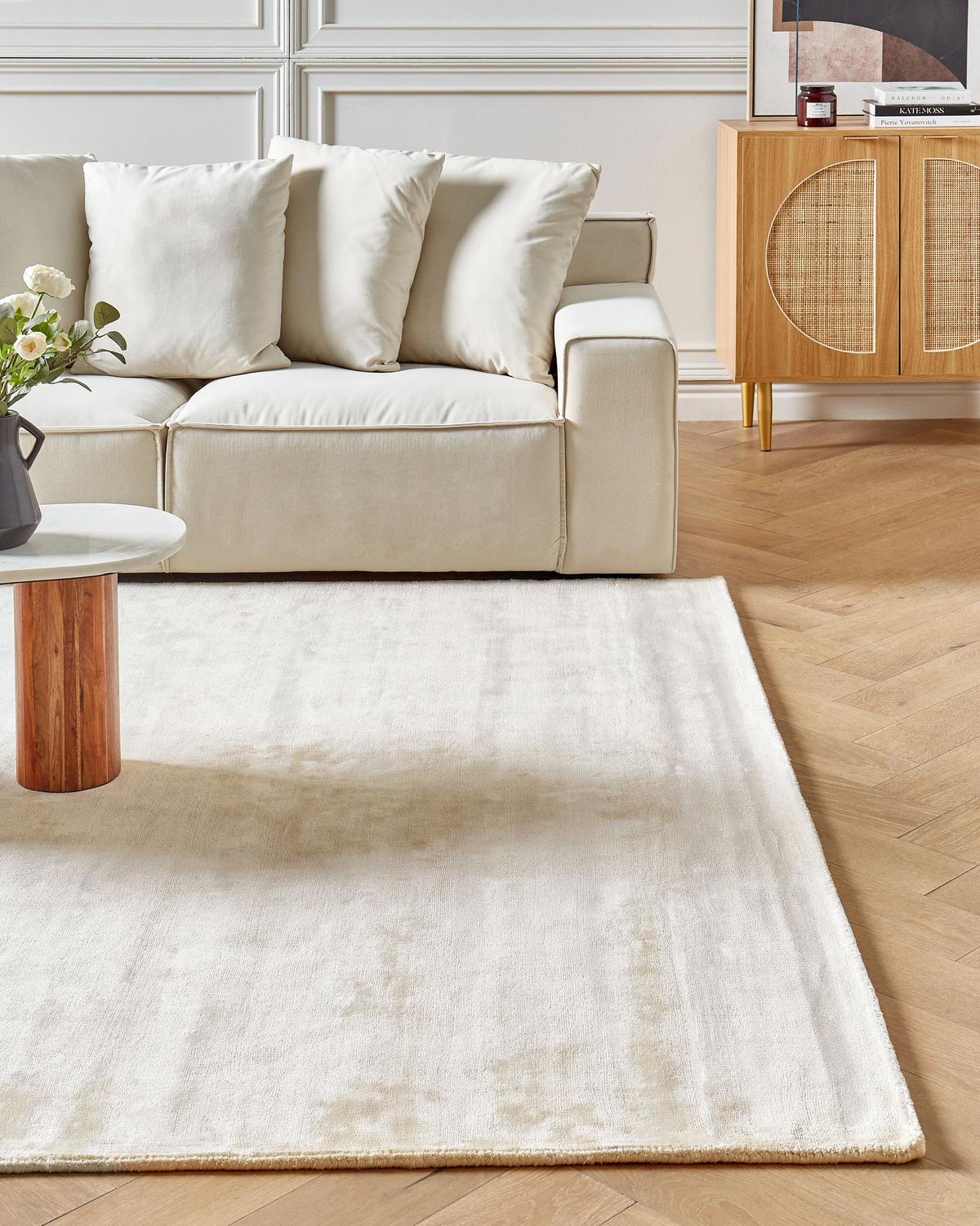 KURZFLOR-TEPPICH Beige 200/300 cm Gesi II - Beige, Textil (200/300cm) - Beliani